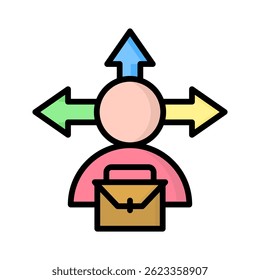 Elemento de icono de elección de carrera para el diseño
