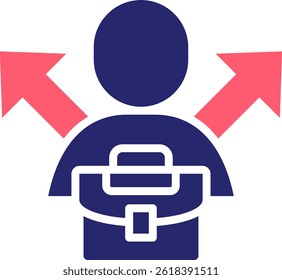 Career Choice Icon Fill Vector Illustration