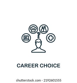 Career Choice icon. Line simple icon for templates, web design and infographics