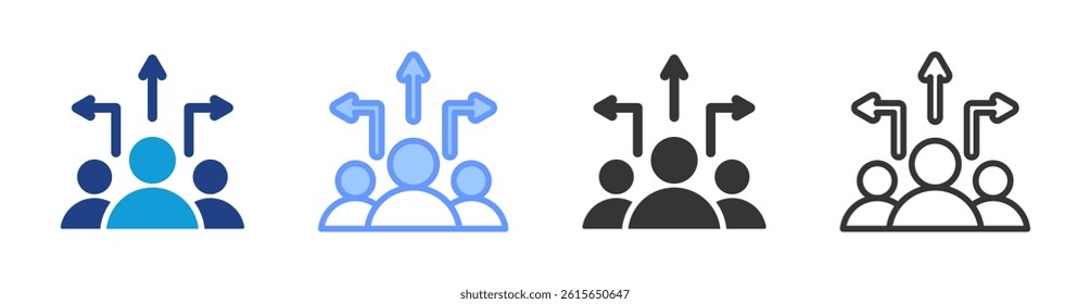 Career Choice icon set multiple style collection
