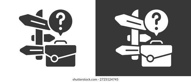 Colección De Vector Del Icono Del Sistema Del Icono De La Elección De La Carrera Aislada En Blanco Y Negro