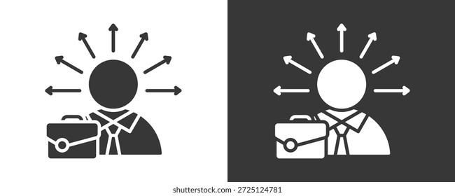 Colección De Vector Del Icono Del Sistema Del Icono De La Elección De La Carrera Aislada En Blanco Y Negro