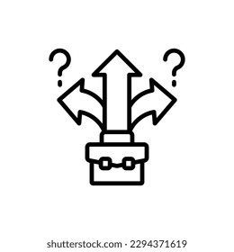 Icono de elección de carrera en vector. Ilustración