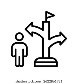 Career Choice Vector outline icon. Eps10 file 