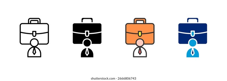 Karrierecoach-SymbolSammlung mehrerer Stile festlegen