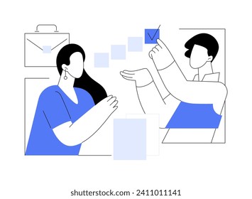 Career coach isolated cartoon vector illustrations. Woman talking with personal career coach, small business, self-employed people, consultancy session, leadership experience vector cartoon.