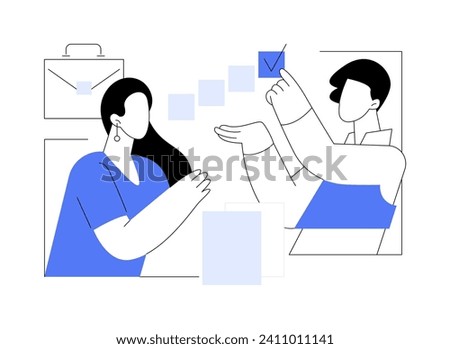 Career coach isolated cartoon vector illustrations. Woman talking with personal career coach, small business, self-employed people, consultancy session, leadership experience vector cartoon.