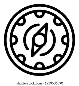 Career compass icon. Outline career compass vector icon for web design isolated on white background