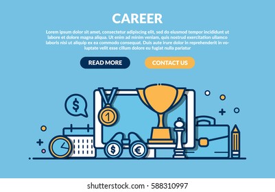 Career Concept for web page. Vector illustration