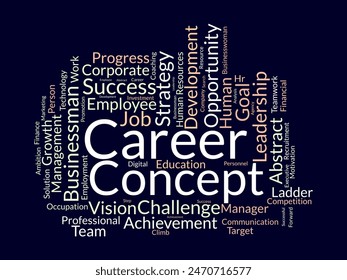 Career Concept word cloud template. Creativity concept vector tagcloud background.