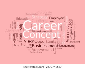 Career Concept word cloud template. Creativity concept vector tagcloud background.