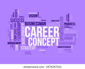 Career Concept word cloud template. Creativity concept vector tagcloud background.