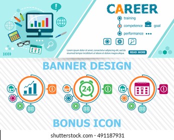 Career concepts and abstract cover header background for website design. Horizontal advertising business banner layout template
