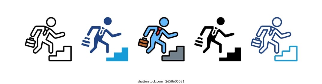 Career Counseling Icon Multiple Vector Illustration