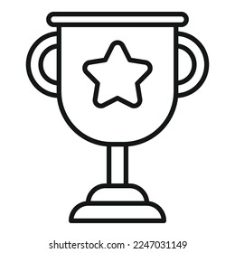 Career cup icon outline vector. Company challenge. Race repeat