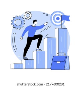 Career Development Abstract Concept Vector Illustration. Career Change, Manage Successful Alternative Career, Retraining For A New Job, Employee Performance, Job Responsibility Abstract Metaphor.