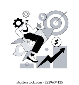 Career development abstract concept vector illustration. Career change, manage successful alternative career, retraining for a new job, employee performance, job responsibility abstract metaphor.