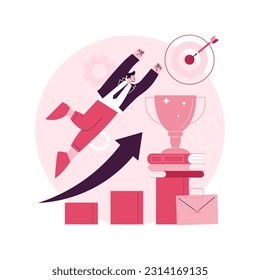 Career development abstract concept vector illustration. Career change, manage successful alternative career, retraining for a new job, employee performance, job responsibility abstract metaphor.