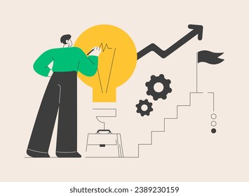 Career development abstract concept vector illustration. Career change, manage successful alternative career, retraining for a new job, employee performance, job responsibility abstract metaphor.
