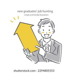 career development, arrow up,outline illustrations