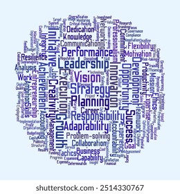 Career Development and Business Word Cloud. Essential Keywords for Career Success. Entrepreneurship and Professionalism. Isolated Background.