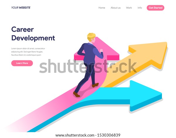 Career Development Concept Flat Vector Illustration Stock Vector 