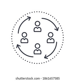 Career development concept icon, linear isolated illustration, thin line vector, web design sign, outline concept symbol with editable stroke on white background.