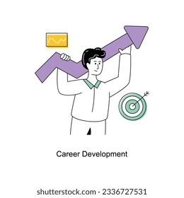 Career Development Flat Style Design Vector illustration. Stock illustration