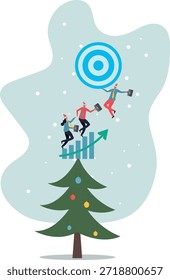 Desarrollo de carrera, crecimiento o paso a paso para alcanzar la meta, escalera a escalera para alcanzar la meta, sobre un hombre y su vida.