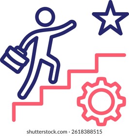 Career Development Icon Color Vector Illustration