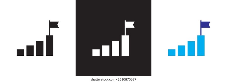 Career Development icon. Design for decoration, sticker, icon, kids etc. Vector illustration. isolated on white and black background. EPS 10