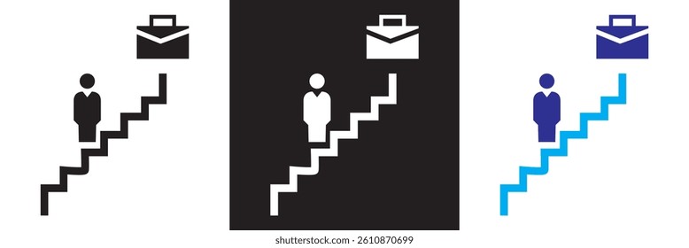 Career Development icon. Design for decoration, sticker, icon, kids etc. Vector illustration. isolated on white and black background. EPS 10