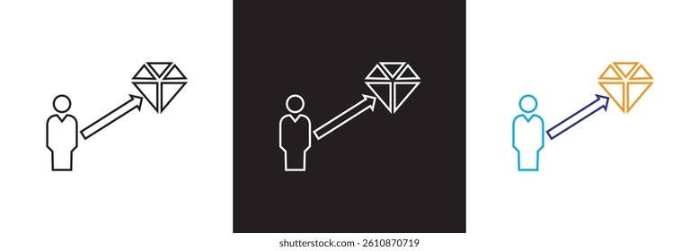 Career Development icon. Design for decoration, sticker, icon, kids etc. Vector illustration. isolated on white and black background. EPS 10