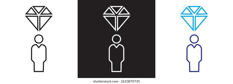 Career Development icon. Design for decoration, sticker, icon, kids etc. Vector illustration. isolated on white and black background. EPS 10