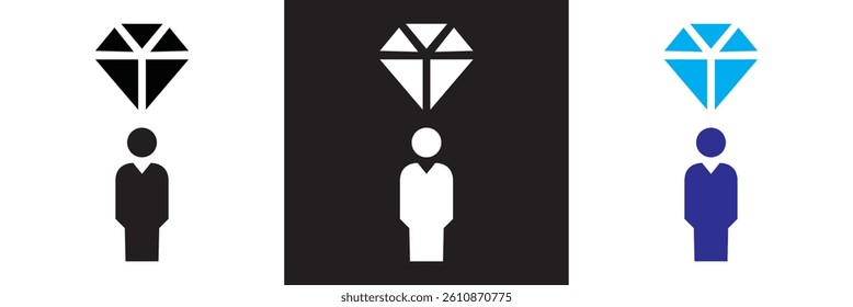 Career Development icon. Design for decoration, sticker, icon, kids etc. Vector illustration. isolated on white and black background. EPS 10
