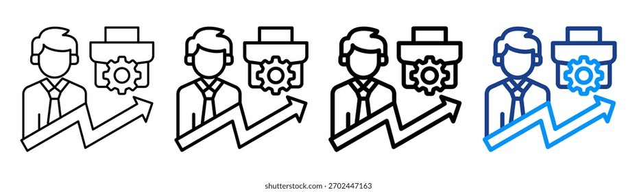 Career Development Icon Different Outline Collection Set