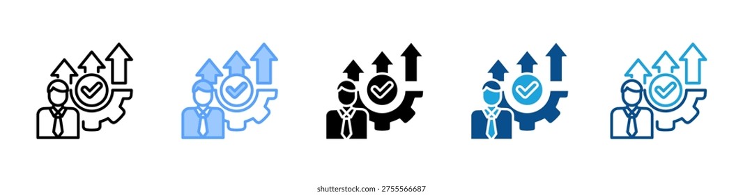 Career Development icon multiple style and collection