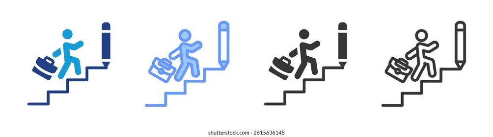 Career Development icon set multiple style collection