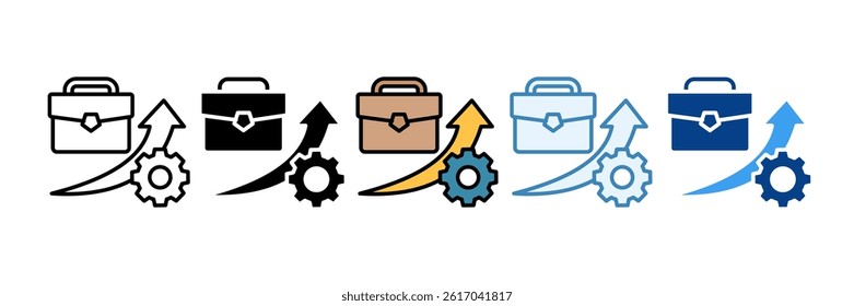 Career Development Icon Set Multiple Style Collection