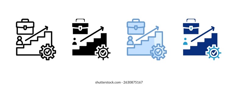 Career Development Icon Set Multiple Style Collection