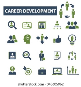 career development  icons, signs vector concept set for infographics, mobile, website, application
