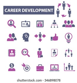 career development  icons, signs vector concept set for infographics, mobile, website, application