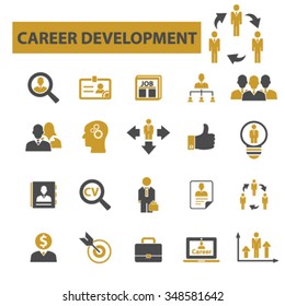 career development  icons, signs vector concept set for infographics, mobile, website, application
