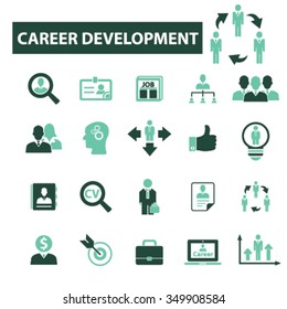 career development  icons, signs vector concept set for infographics, mobile, website, application
