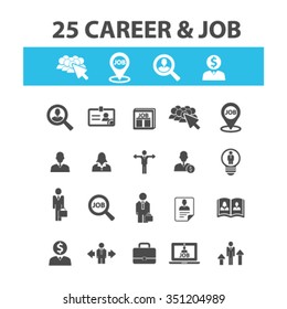 Career Development  Icons, Signs Vector Concept Set For Infographics, Mobile, Website, Application
