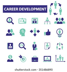 career development  icons, signs vector concept set for infographics, mobile, website, application 