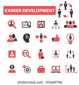 career development  icons, signs vector concept set for infographics, mobile, website, application
