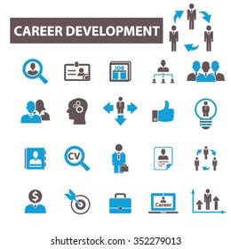 career development  icons, signs vector concept set for infographics, mobile, website, application
