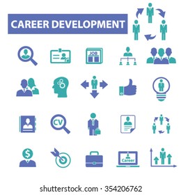 career development  icons, signs vector concept set for infographics, mobile, website, application
