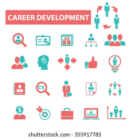career development  icons, signs vector concept set for infographics, mobile, website, application
